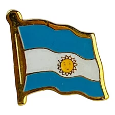 Vintage Argentina Flag Lapel Hat Pin Travel Souvenir Gift