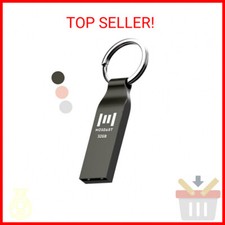 MOSDART 32GB FAT32 USB Flash Drive Waterproof Thumb Drive Metal Keychain Zip Dri