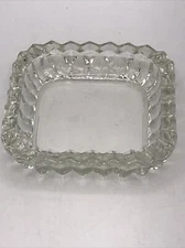 Vintage Crystal Cut Glass Ashtray/Trinket Dish