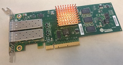 Chelsio 110-1120-40 E0 T420-CR Dual Port 10Gbps GbE PCI-E LP 100-1120-00 REV B