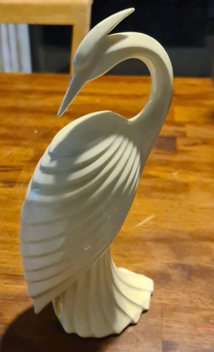 Ceramic Crane Vintage , Handmade By Marlita Cermaics .