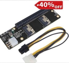 SlimSAS 8i x2 to PCIe4.0 x16 Adapter SFF8654 Riser Card GEN4 NVMe Network Card