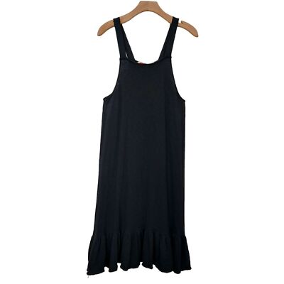 Free People Beach Midi Dress Womens Small Black Sleeveless Knitted Ruffle  Cotton | eBay
