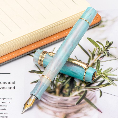 Pluma Estilográfica Kaigelu 316A EF/F/M Plumín, Azul Rojo Remolino Acrílico Escritura Regalo Pluma - Imagen 7 de 9
