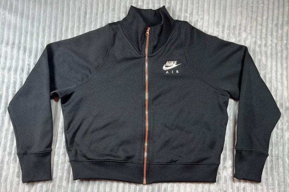 Nike Track Jacket Women's M Air N98 Cropped Lightweight Black/Rose Gold Festival - Image 2 of 4