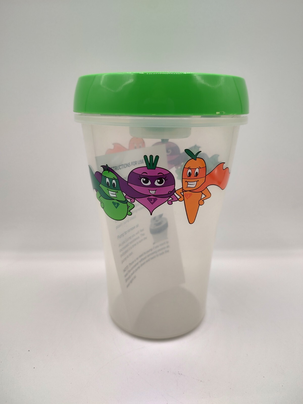 Joe Cross Juicer Kids Children Smoothie Storage Cup - Veggie Superheros NEW