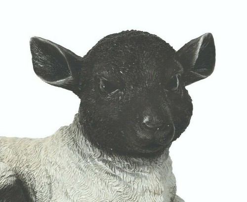 Lamb Ornament Statue Sculpture Outdoor Farm Sheep Sitting Figurine Large Ewe - Picture 3 of 3
