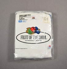 Vintage Fruit of the Loom T Shirt Pack of 3 White Crewneck 80s Single Stitch USA