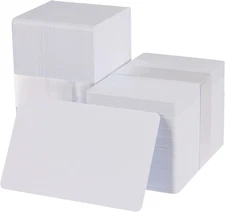 QTY: 500 | White CR80 Standard Size PVC Cards | 500 ID Cards, Blank (20 mil) 
