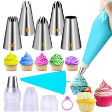 Large Piping Tips Set Stainless Steel Cake Decorating Tips Large Pastry Tips ...