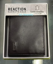 KENNETH COLE REACTION 220050 Genuine Handcrafted Leather BILLFOLD Wallet BROWN