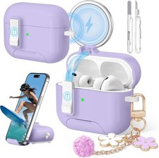 AirPods Pro 3 Case 2025 with Cute Keychain, Secure Lock Case Cover for Apple A