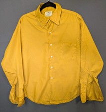 True Vintage Towncraft J.C. Penneys Yellow LS Bu Shirt Mens 38 60s 70s
