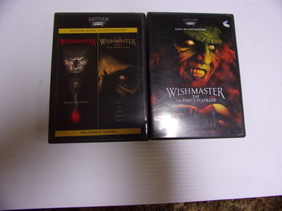 WISHMASTER 1/2/3  THE TRILOGY   DVD LOT OF 3    HORROR   MINT