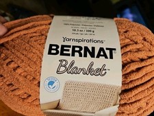 NEW BERNAT Blanket Yarn TERRA COTTA 100 polyester super bulky 10.5 CROCHET