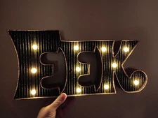 Tabletop Light Up Halloween EEK Decoration 14.5"