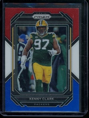 2022 Panini Prizm Kenny Clark Red White and Blue Green Bay Packers #110