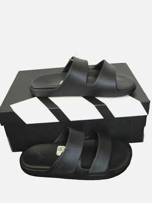 adidas ZNSORY CloudFoam Slides Sandals Women's size 6 Black Adjustable Straps
