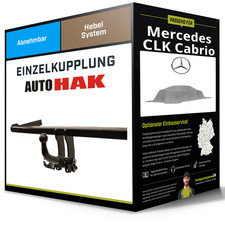 Abnehmbare Anhängerkupplung für MERCEDES CLK Cabrio 98- Typ A208 Auto Hak NEU