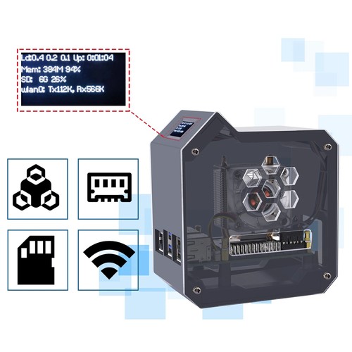 For 5 ABS Tower Case Kit Copper Tube Ice Tower Fan PWM JST RGB LED for6783 - Afbeelding 7 van 10