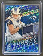 2018 Panini Spectra Cooper Kupp Sunday Spectacle Jersey Neon Blue #/99 Rams