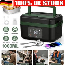 Elektrische Thermo Lunchbox 16000mAh 60W 1L Edelstahl USB Timer für Büro Auto