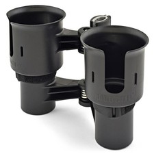 Inovativ RoboCup Patented Portable Clamp-On Caddy Dual Cup Holder, Black