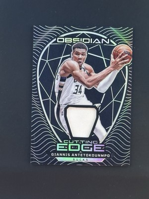 Giannis Antetokounmpo 2023-24 Obsidian Cutting Edge Memorabilia /249 *Game Worn*