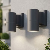 Wandleuchte AußEnlampe Wandlampe Balkonleuchte Glas 1 Flammig H 11 Cm 2Er Set