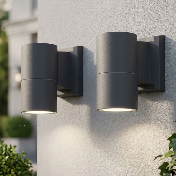 Wandlampe Wandleuchte AußEn Gartenlampe Glas Fassaden Terrassenleuchte 2Er Set-image
