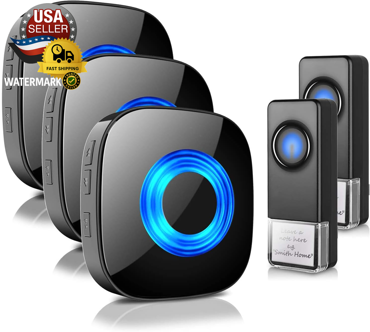 Wireless Doorbell with 58 Ringtones 5 Volume Levels and Mute Mode