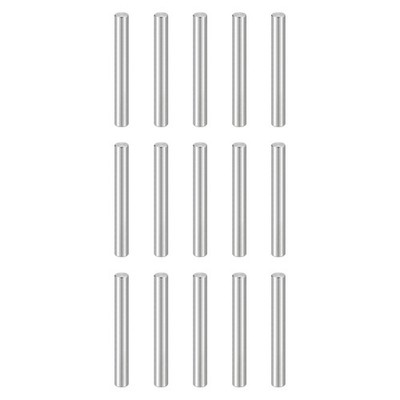 15pcs Dowel Pins M6(6mm) x 50mm Stainless Steel Shelf Support Peg Pin Rod