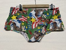 VTG DOLFIN MENS SWIM BRIEFS SWIMSUIT Uglies Rodeo Ride Em Cowboy USA 70's 80s