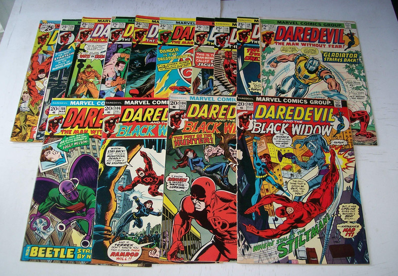 Daredevil #102-133 bronze age lot of 14 lower grade Marvel 1973-1976