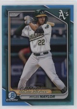 2024 Bowman Draft Chrome Sky Blue Refractor Myles Naylor #BDC-141 uk2