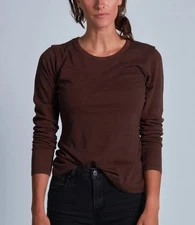 NWT - Onno Long Sleeve Bamboo T-Shirt - Espresso - Sizes  S-2XL
