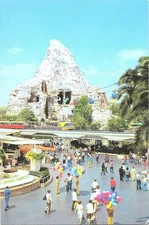 Disneyland Postcard Matterhorn Mountain Skyway Monorail Tomorrowland DL-11205