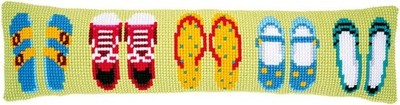 Cross Stitch ''Summer Shoes''. Embroidery Kit. Unprinted Сanvas Vervaco