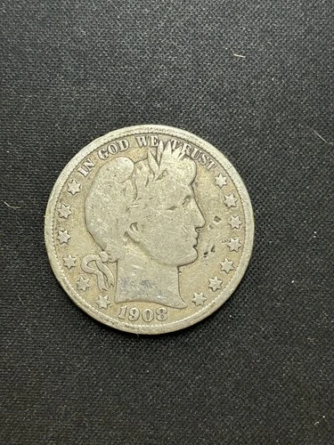 1908-O 50c Barber Half Dollar .90 Silver Coin