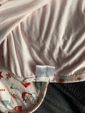 GRAY FABLE Christmas Santa Claus bamboo blanket Gifts Candy Canes Trees