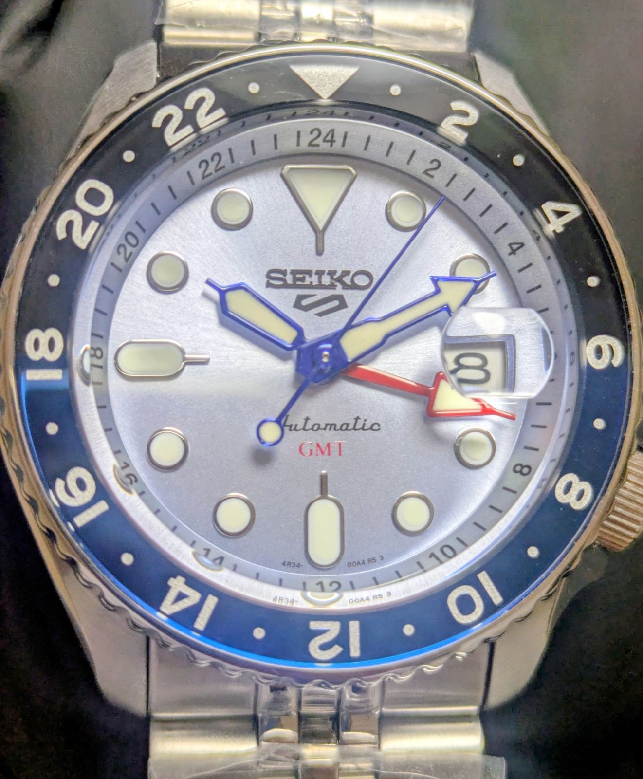 Seiko 5 Sports GMT SSK029K1 Ice Blue Limited Edition Automatic Watch 42.5mm