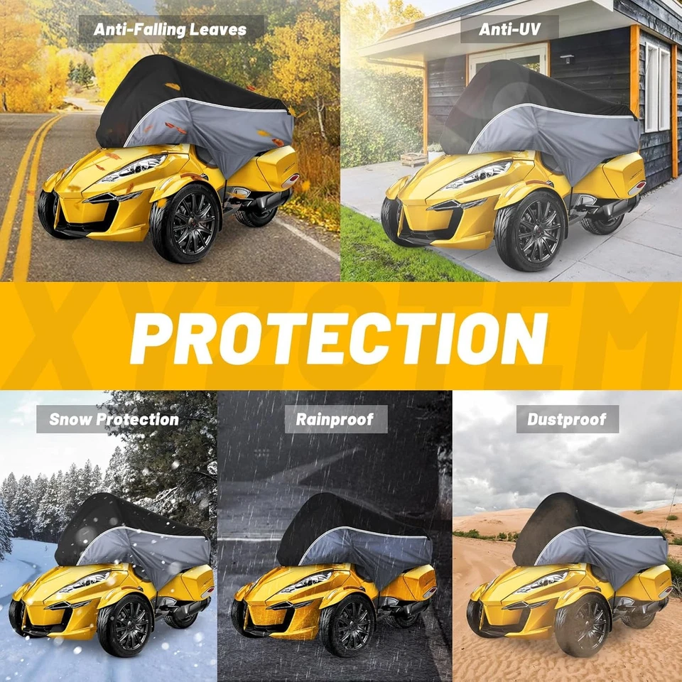 Can-Am Spyder RT Cover,Outdoor Waterproof Sun & Heat Protection Half Cover, Comp - Image 3 of 4