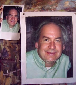 Custom portrait oil painting on canvas from your photo hand paint artwork