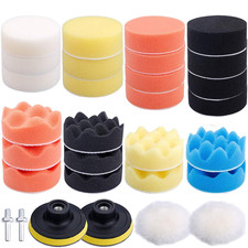 31 Pcs 3 Inch Polishing Pad Kit Buffing Pads for Drill Car Auto Polisher