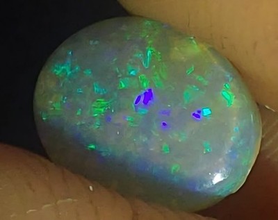 1.19ct Australian Crystal Opal  Hunter Harlequin Flash Blue Lightning Ridge Top