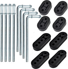 Exhaust Hanger Rod Rubber Hanger Set, 16 Pcs Heavy Duty Exhaust Hanger Rod,