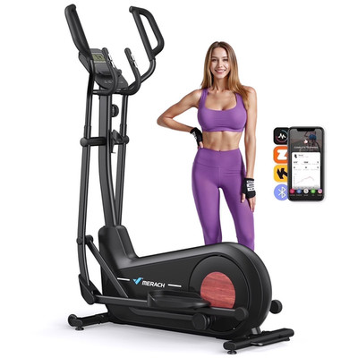 MERACH Crosstrainer für Zuhause, Ultraleise Ellipsentrainer mit Magnetwiderstand