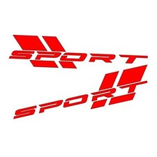 Sport Letter Reflective Car Decal, 16-inch Body/Rear/Bumper/Door Sticker Red