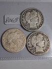 1914 D, 1915 P, 1916 D, BARBER QUARTER 3 COIN SET - SEE PART OF LIBERTY ON 1914