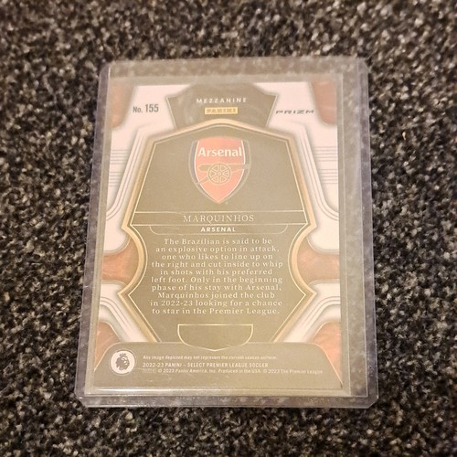 2022-23 Marquinhos Panini Select Premier League Red Prizm Arsenal Rookie Card SP - Bild 2 von 2